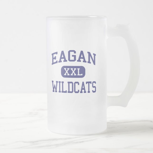 Eagan - Wildcats - High School - Eagan Minnesota Frosted Glass Beer Mug (Right)