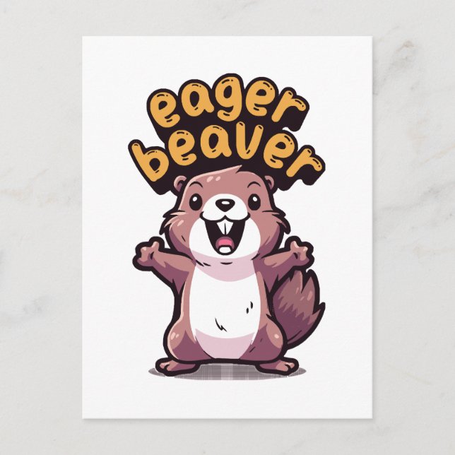 Eager Beaver Postcard (Front)