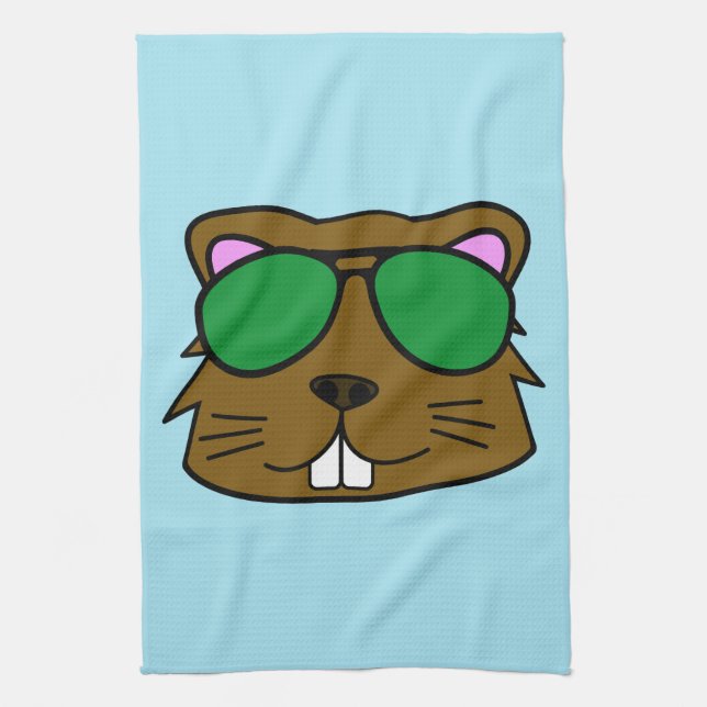 Eager Beaver Tea Towel (Vertical)