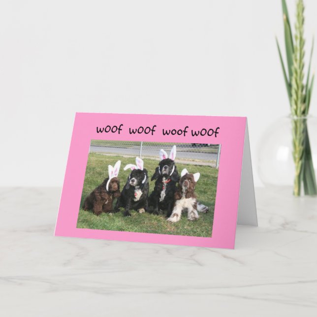 EAGER EASTER WISHES HOLIDAY CARD (Front)