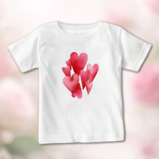 Eager Pink Hearts Baby T-Shirt