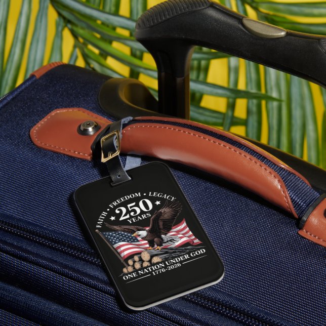 Eagle 250th Anniversary USA Luggage Tag (Front Insitu 1)