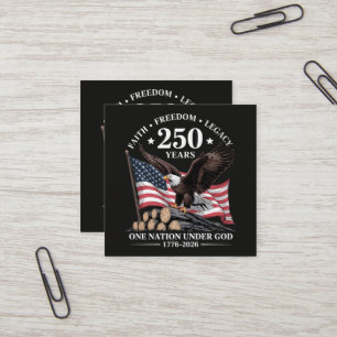 Eagle 250th Anniversary USA Square Business Card