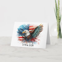 Eagle 250th USA's Birthday Card