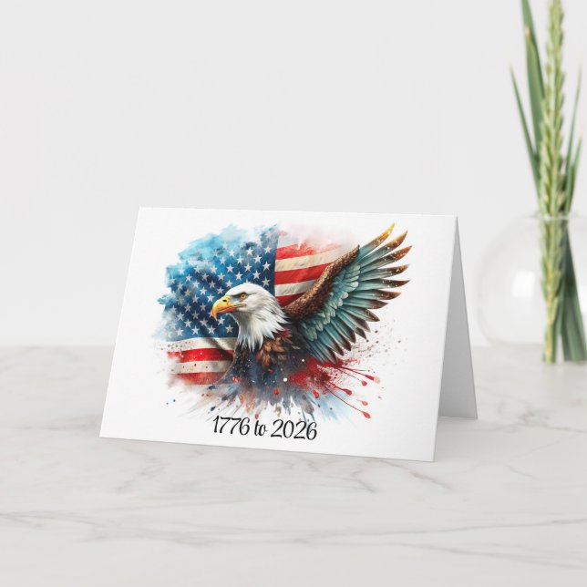 Eagle 250th USA's Birthday Card (Front)