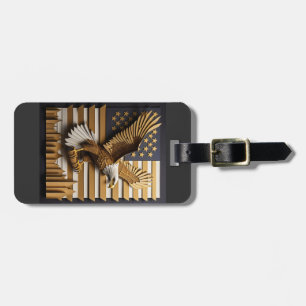 Eagle 3D Paper Art Design T-shirt Luggage Tag
