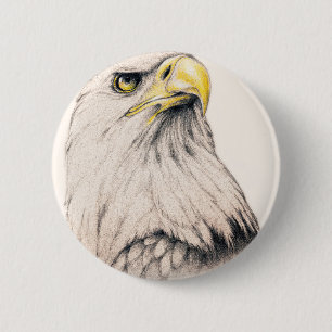Eagle 6 Cm Round Badge
