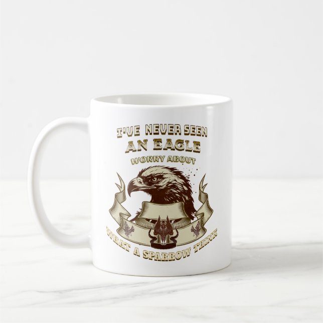 Eagle always how think about wise quote coffee mug (Left)