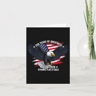Eagle american 1776 250th usa birthday card