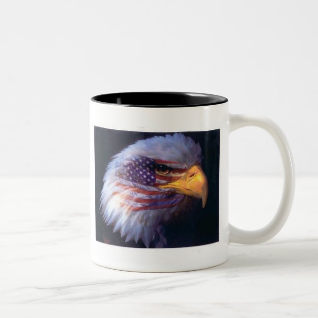 EAGLE & AMERICAN FLAG! 11oz MUG (Right)