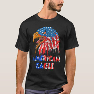Eagle American Flag Symbol 4th Of July Merica Mull T-Shirt