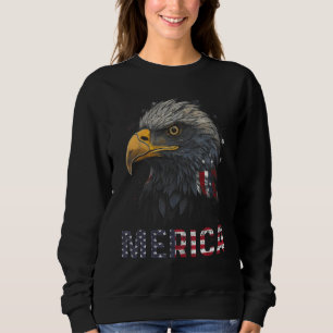Eagle American Flag USA Flag Mullet Eagle 4th of J Sweatshirt