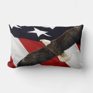 Eagle and American Flag Lumbar Cushion