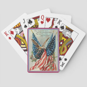 Eagle and American Flag Patriotic  Playing Cards