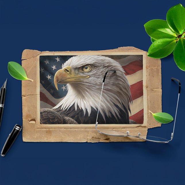 Eagle and American Flag Postcard (Creator Uploaded)