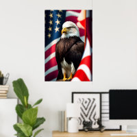 Eagle and American Flag