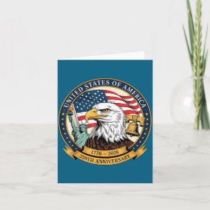 Eagle And Flag 1776-2026 250th Birthday America Card