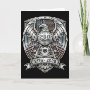 Eagle And Flag 250 Years 1776-2026 250th Birthday  Card