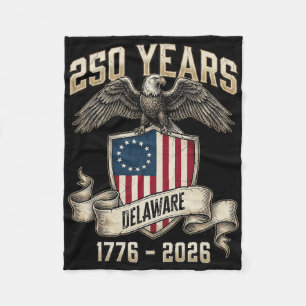 Eagle And Flag 250 Years 1776-2026 250th Birthday  Fleece Blanket