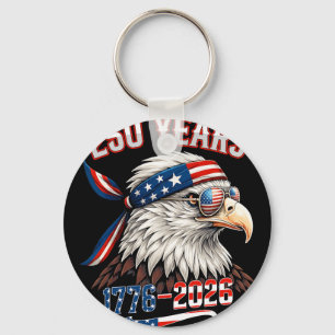 Eagle And Flag 250 Years 1776-2026 250th Birthday Key Ring