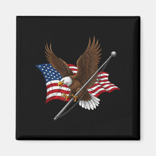 Eagle and flag 250 years 1776-2026 250th birthday magnet