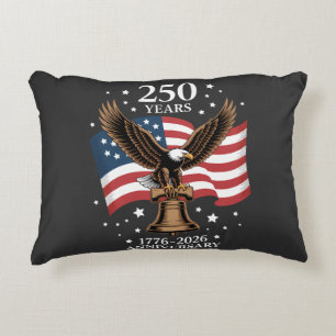Eagle and Flag 250 Years of America 1776-2026 Decorative Cushion