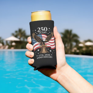 Eagle and Flag 250 Years of America 1776-2026 Seltzer Can Cooler