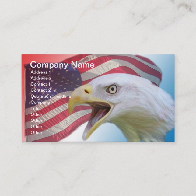 Eagle and Flag Business Card (Front)