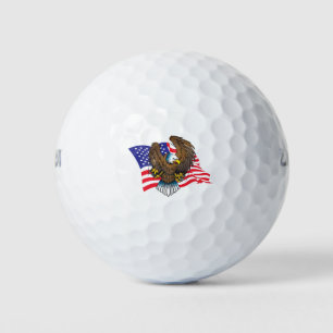Eagle-and-Flag Golf Balls