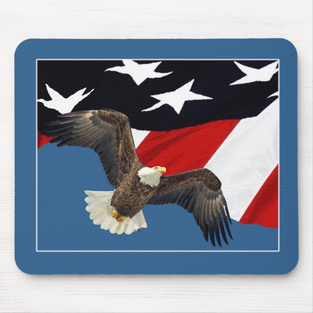 Eagle and Flag Mouse Pad (Front)