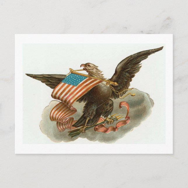 Eagle and Flag Postcard (Front)