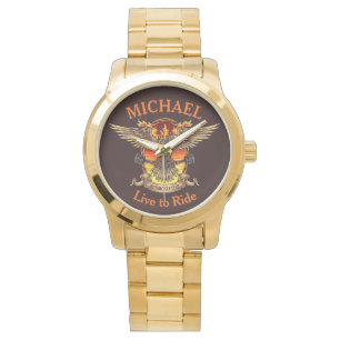 Eagle and Flames Biker Watch
