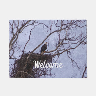 Eagle And Nest Painterly Welcome Doormat