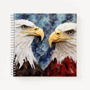 Eagle Animal Bird Art Decor Paint Mosaic Notebook