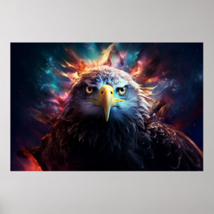 Eagle Animal Bird Majestic Wilderness Surrealist Poster