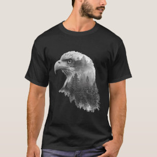 Eagle Animal Lover Artwork Wildlife Forest Graphic T-Shirt