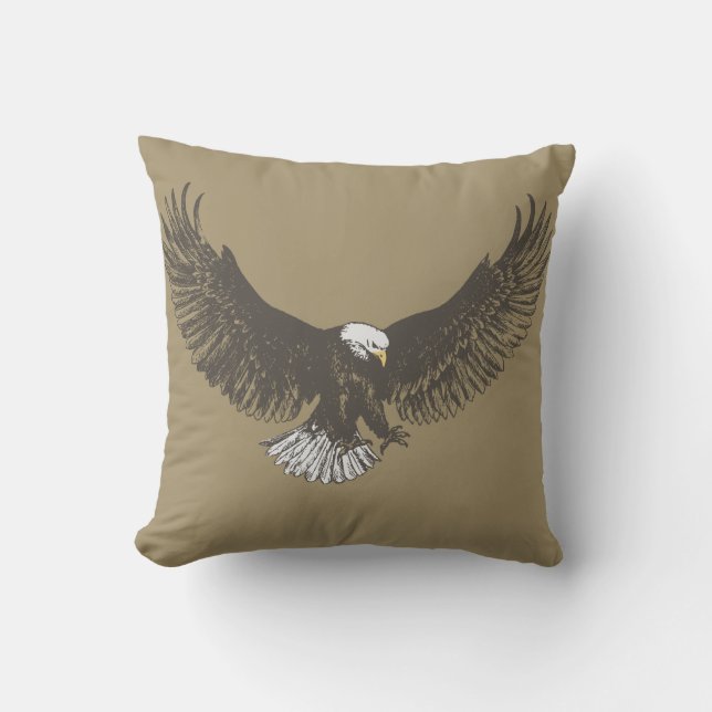 Eagle art throw pillow (Front)