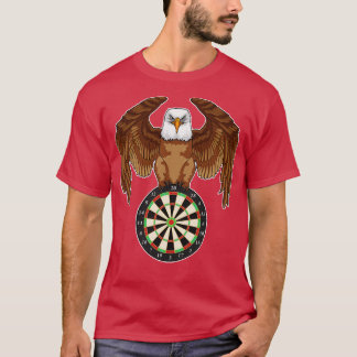 Eagle at Darts with Dartboard T-Shirt