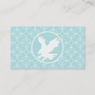 Eagle; Baby Blue Circles Business Card