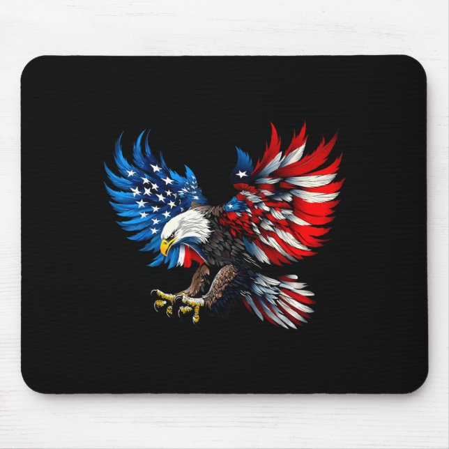 Eagle Bald 1776-2026 250 Years American 250th 4th Mouse Pad (Front)