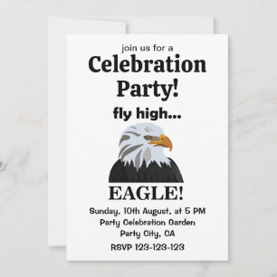 Eagle Bald Eagle Fly High Eagle Celebration Party Invitation