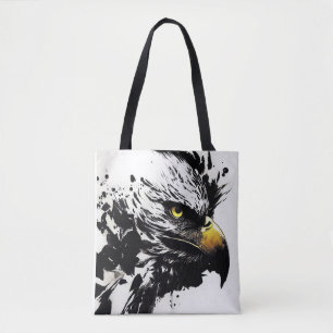 Eagle Bald Wild Nature Free Spirit Art Brush Paint Tote Bag