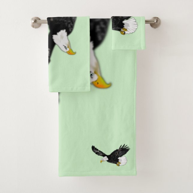 Eagle Bath Towel Set - Choose Colours (Insitu)