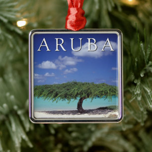 Eagle Beach   Caribbean, Aruba Metal Tree Decoration
