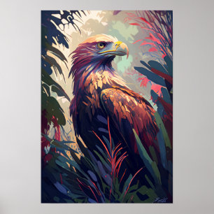 Eagle Bird Animal Portrait Painting Wildlife Free Poster