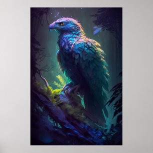 Eagle Bird Animal Portrait Painting Wildlife Poster