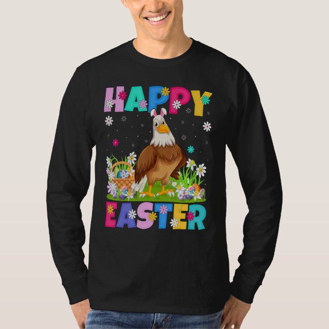 Eagle Bird   Happy Easter Bunny Eagle Easter Sunda T-Shirt (Front)