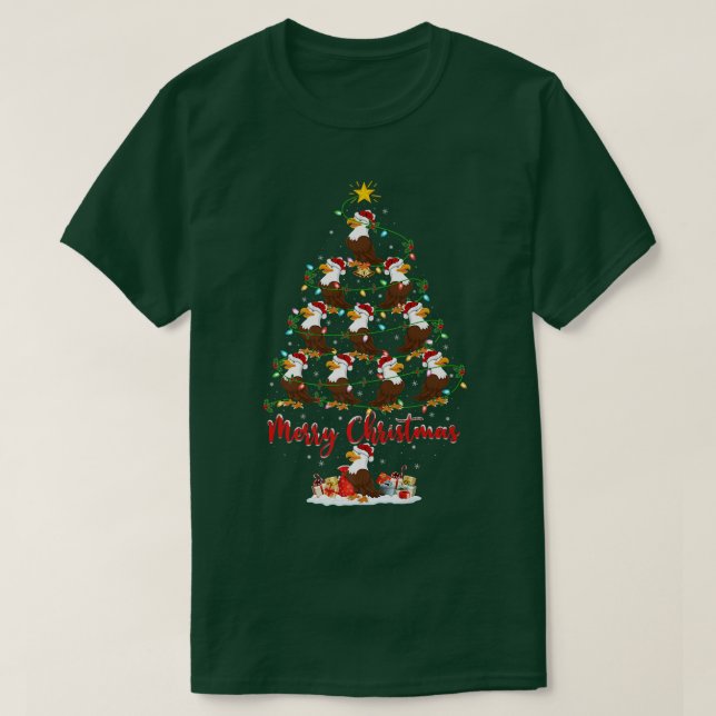 Eagle Bird Lover Xmas Matching Santa Eagle Christm T-Shirt (Design Front)
