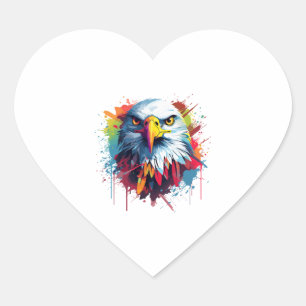 Eagle Bird of Prey Pop Art Style for a Eagle Heart Sticker