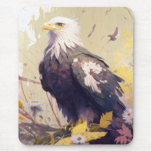 Eagle Bird Portrait Animal Painting Wildlife Free Mouse Pad